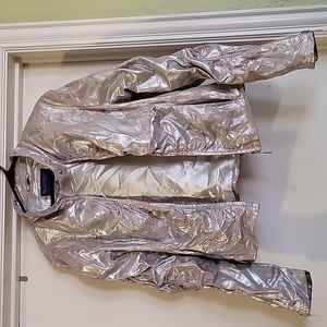 Sanded Gold leather bike jacket 42.